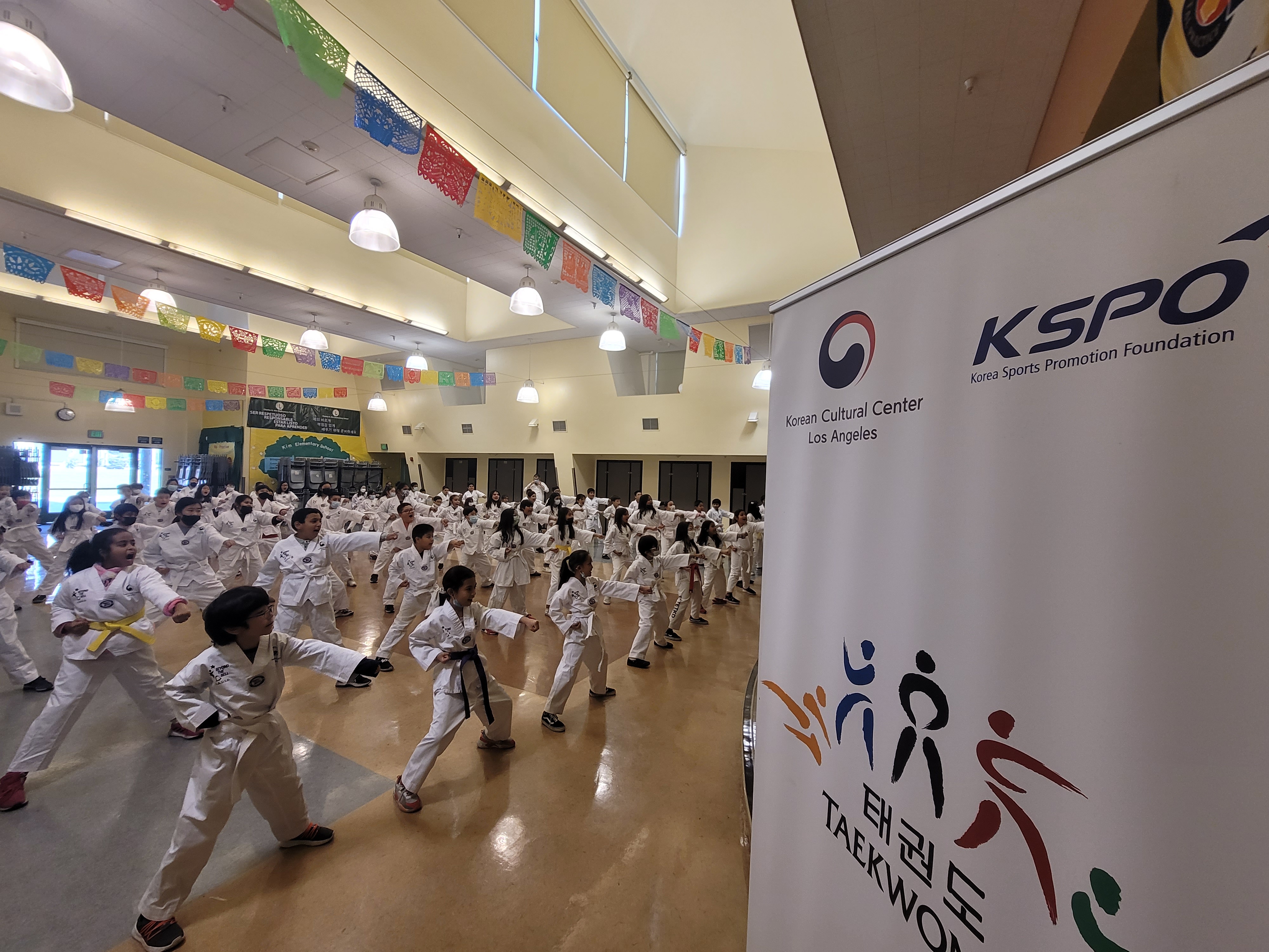 Korean Cultural Center LA, 2023 Taekwondo Program with Los Angeles Unified School District at public Schools